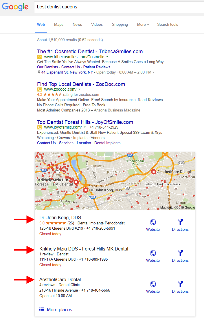 Google My Business Page Ranking